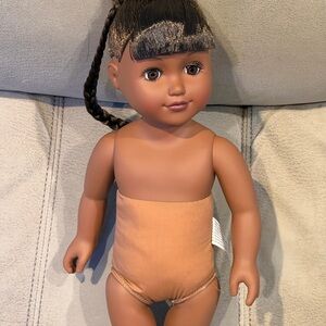 Beautiful Doll with Braided Hair, black hair and brown eyes